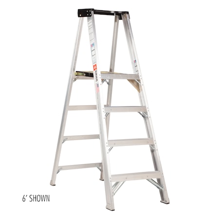 Bauer Ladder 10 ft. Aluminum Stepladder, 375 lbs. Capacity 20410